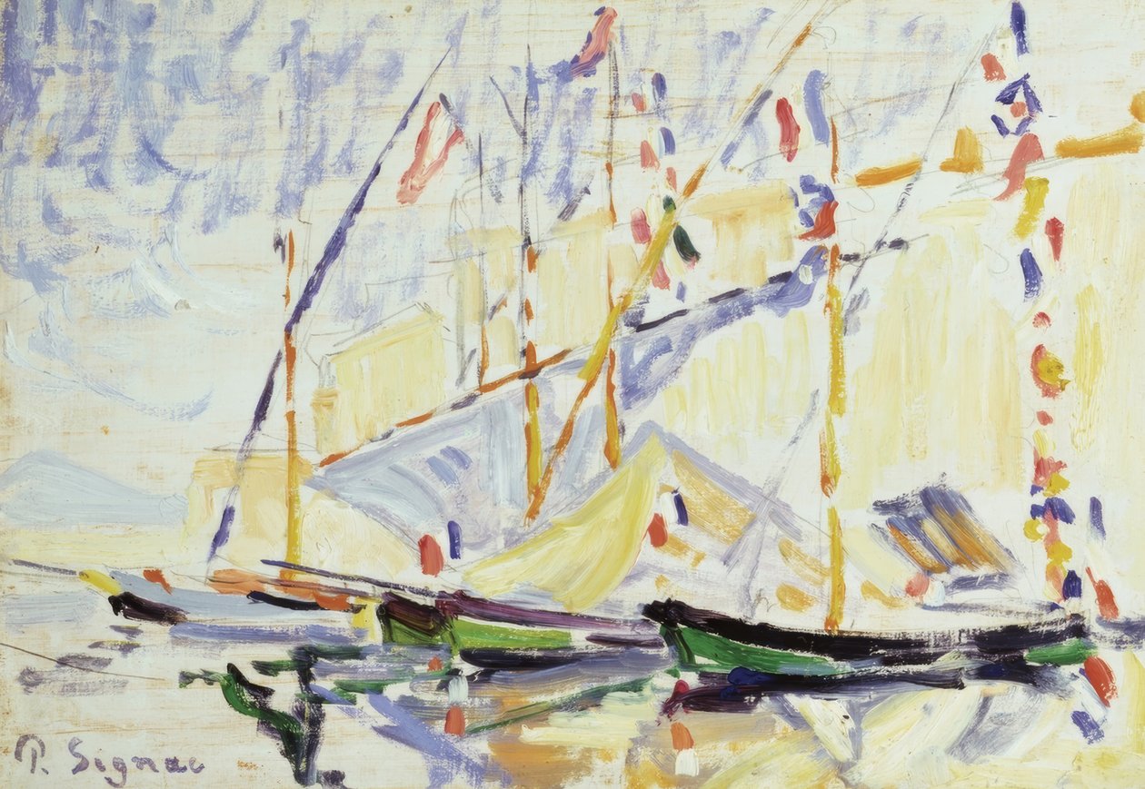 سان تروبيه. فنان: بول سينياك. المتحف: GALERIA COURTAULD - LONDRES - G. BRETAÑA بواسطة بول سينياك