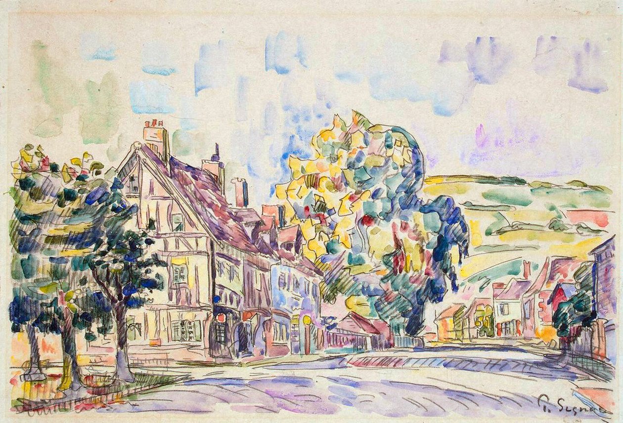 شارع به منزل فريم في نورماندي ، c1925 بواسطة بول سينياك