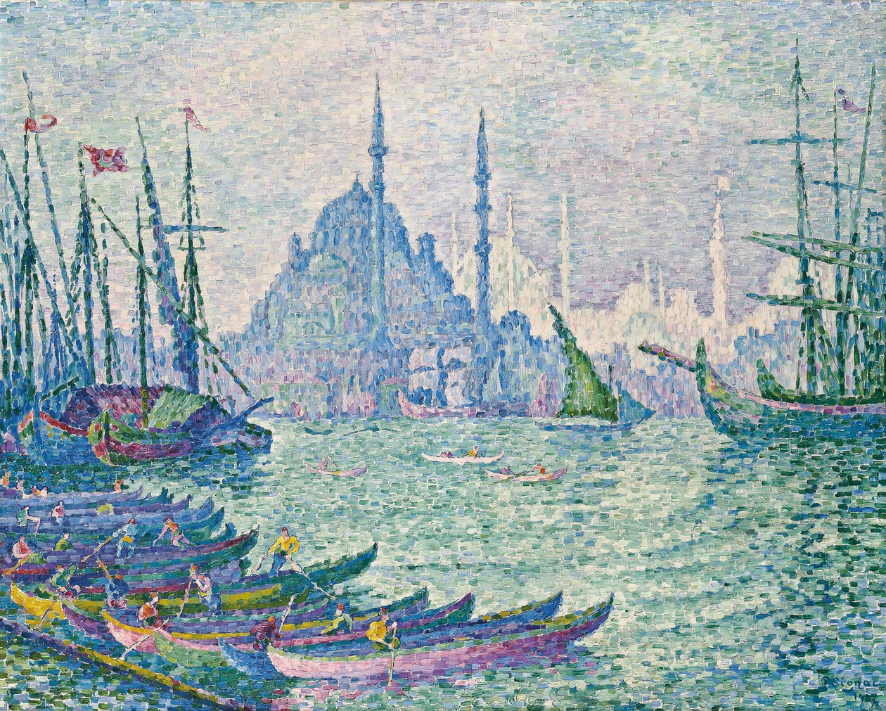 المآذن في القرن الذهبي ؛ La Corne d "Or، les Minarets، 1907 بواسطة بول سينياك