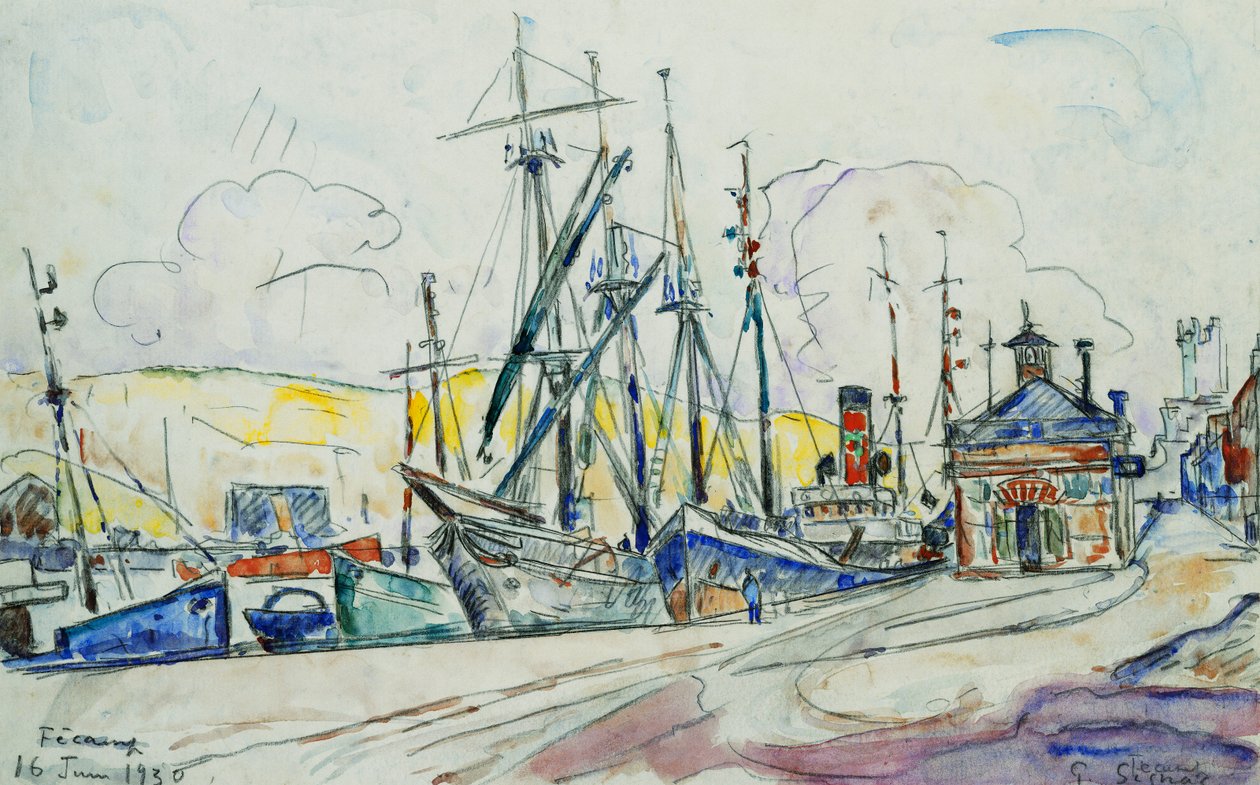 الميناء في Fecamp. Le Port a Fecamp ، 1930 بواسطة بول سينياك