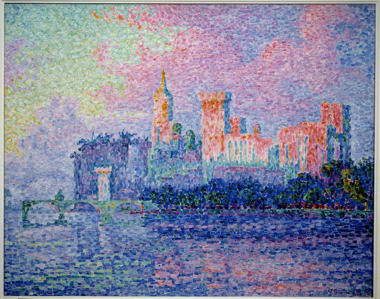 قلعة الباباوات في أفينيون. لوحة بول سيناك (1863-1935) بواسطة بول سينياك