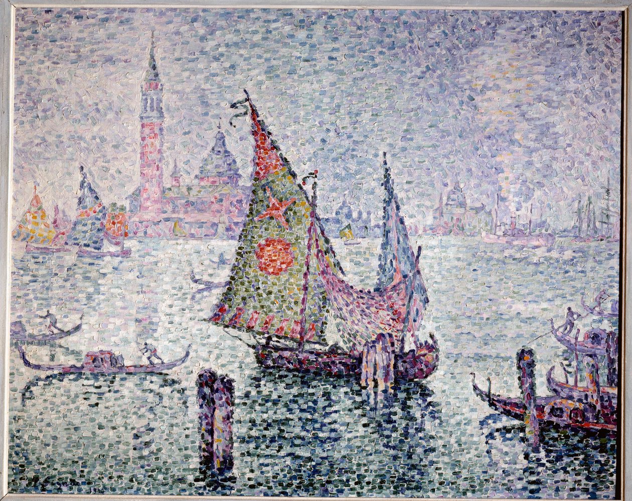 The green veil, Venice. Painting by Paul Signac (1863-1935) بواسطة بول سينياك