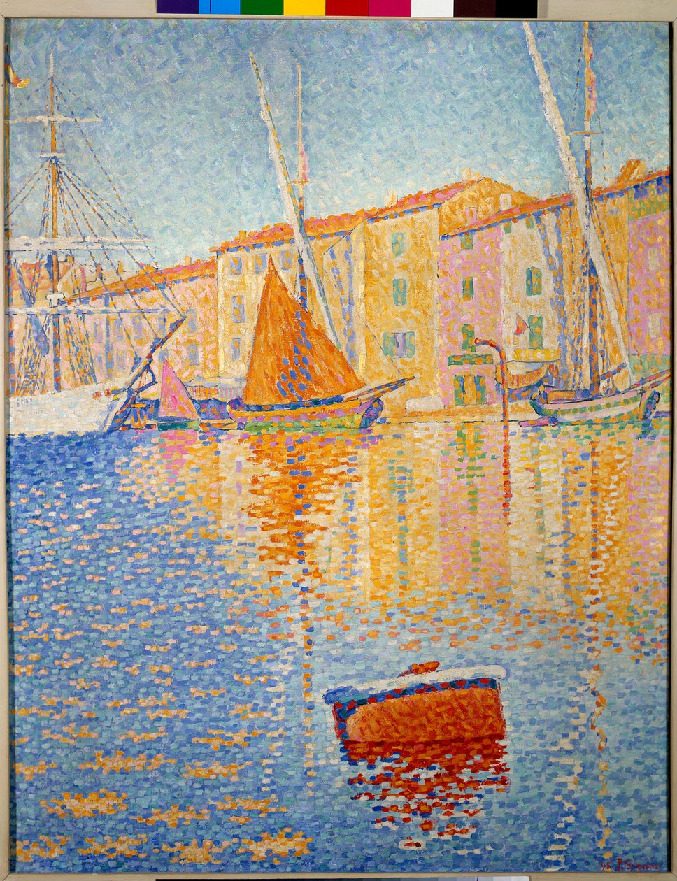 العوامة الحمراء (سان تروبيه). لوحة بول سيناك (1863-1935) بواسطة بول سينياك