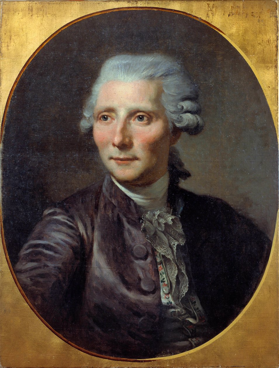 صورة لرجل (تم تحديدها سابقًا مع بيير أوغستين كارون دي بومارشيه (1732 - 1799) رسم بول كونستانت سوير (1823-1903) (من لوحة جان بابتيست غريوز) ، زيت على قماش بواسطة بول سوير