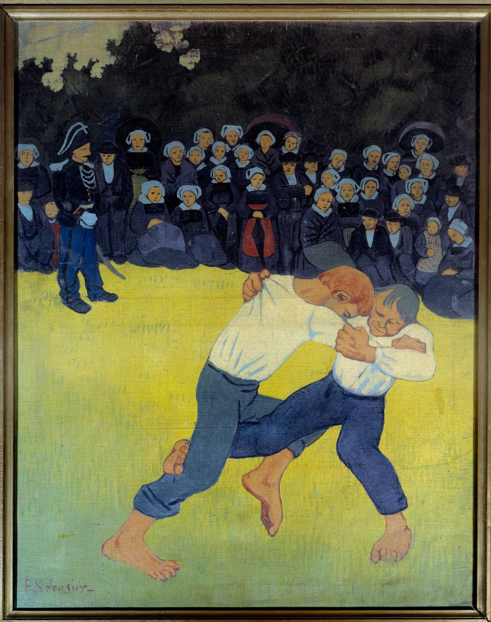 La lutte bretonne Painting by Paul Serusier (1863-1927) 1890 Sun. 0,92x0,73 m Paris, musee d