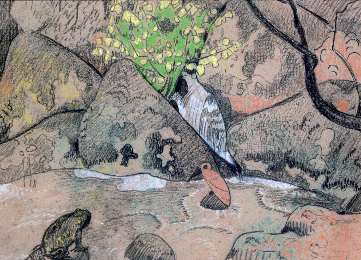 منظر طبيعي مع طائر وعلجوم ، c1883-1927 بواسطة بول سيروسييه