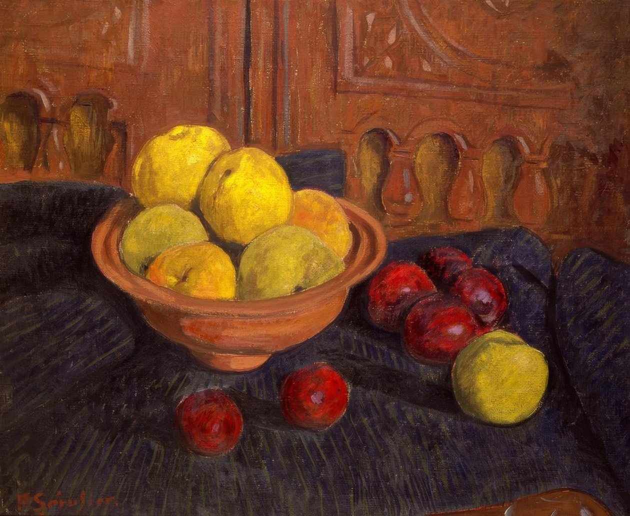 P.Sérusier ، الحياة الساكنة مع التفاح - الرسم ، 1915 بواسطة بول سيروسييه