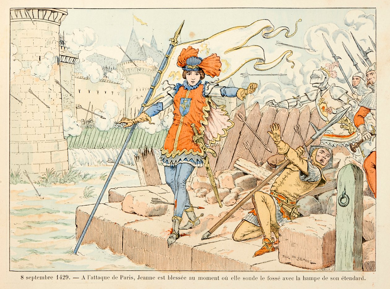 رسم توضيحي مأخوذ من كتاب "جان دارك" بقلم ثيودور كاهو ورسمه بول دي سيمانت (1855-1915): 8 سبتمبر بواسطة بول دي سيمانت