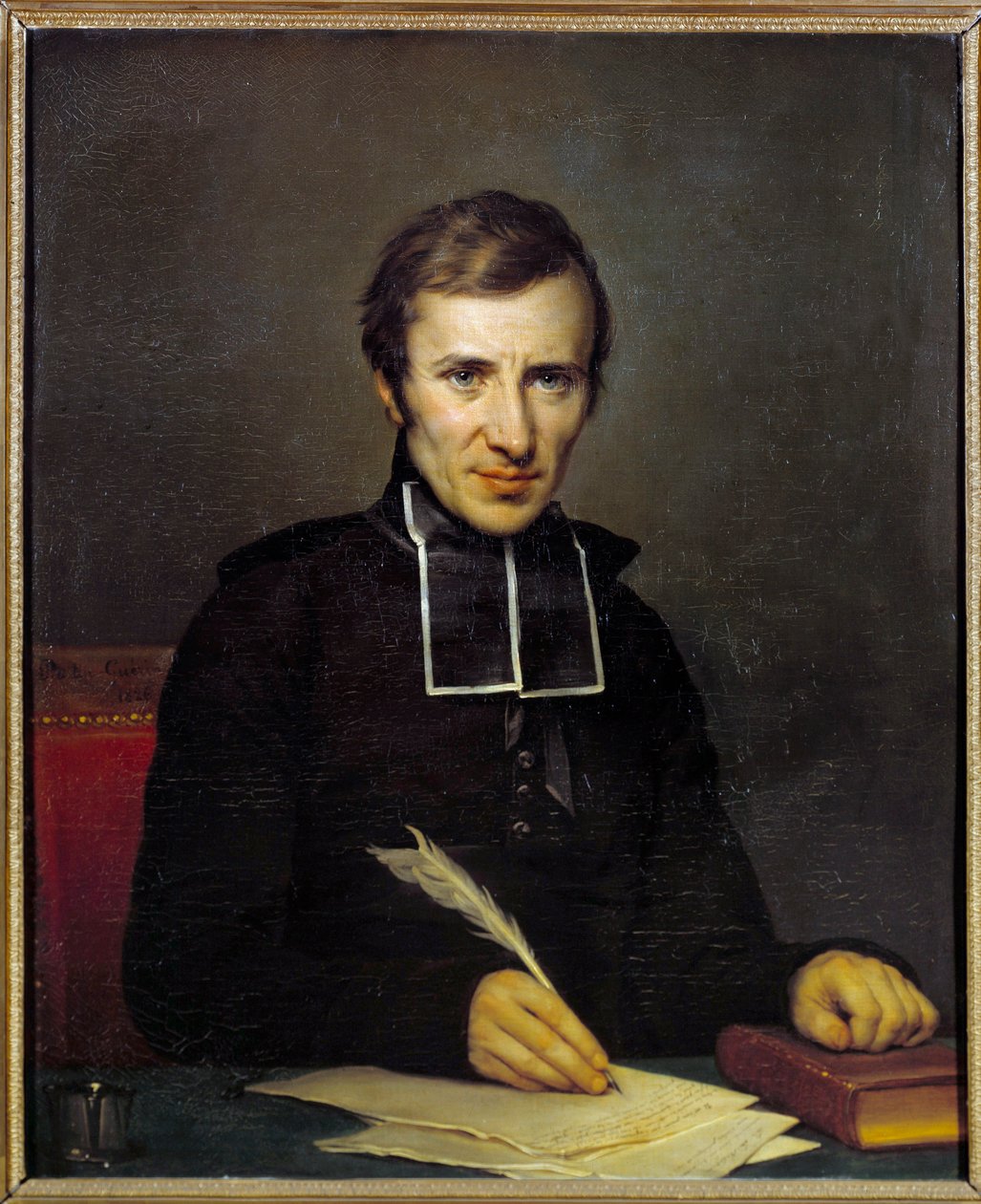 صورة لفيليسيت روبرت دي لامينيه (1782-1854) الكاتب الفرنسي ، رسم جان باتيست غيرين بولين (1783-1855) عام 1826 ، فرساي ، قلاع فرساي وتريانون بواسطة بولين جان بابتيست غيرين