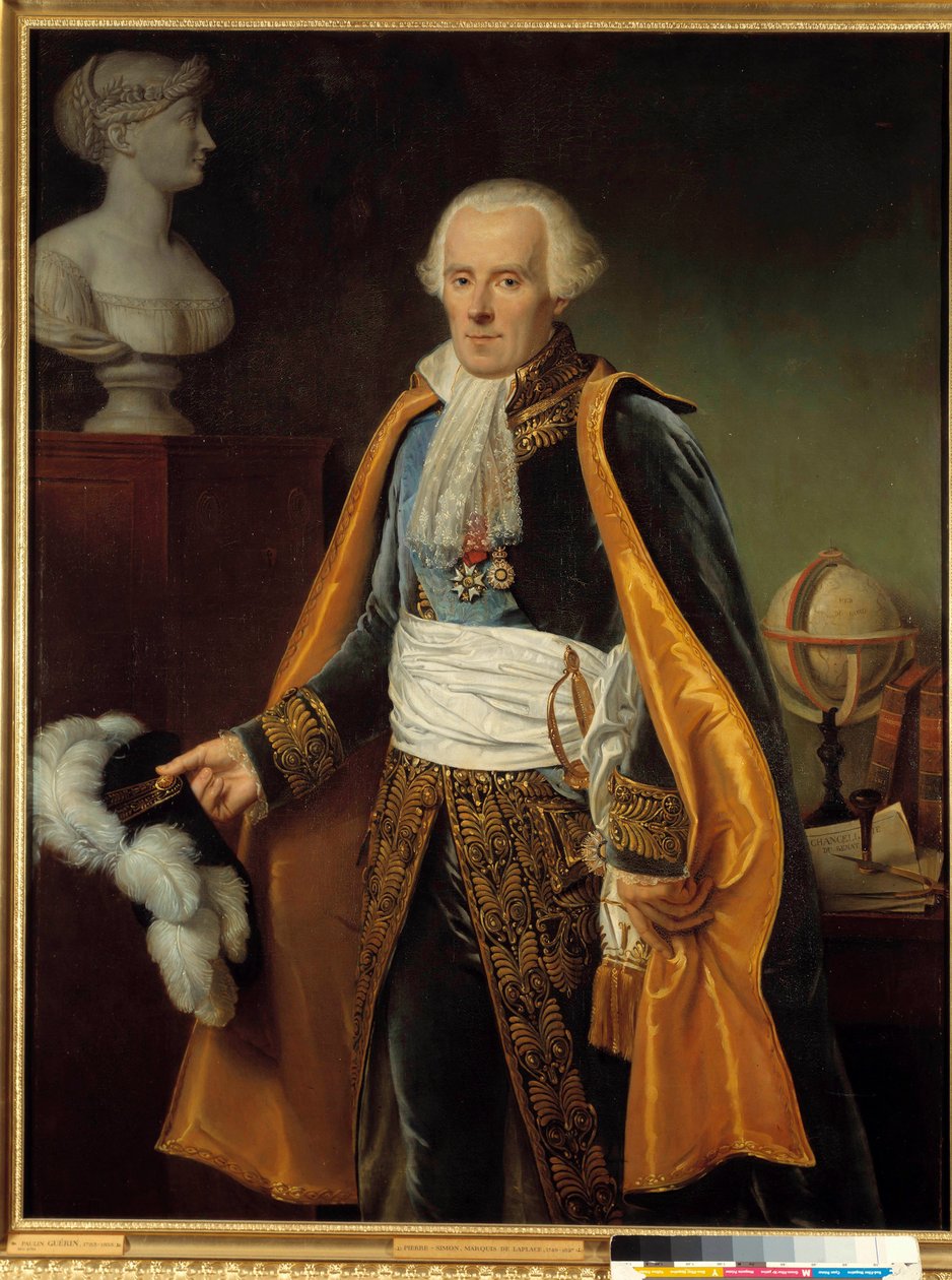 صورة لبيير سيمون ، ماركيز دي لابلاس (لا بلاس) (1745-1827) لوحة الفلكي بولين غيرين (1783-1855) القرن التاسع عشر الشمس. 1،46 × 1،13 م بواسطة بولين جان بابتيست غيرين