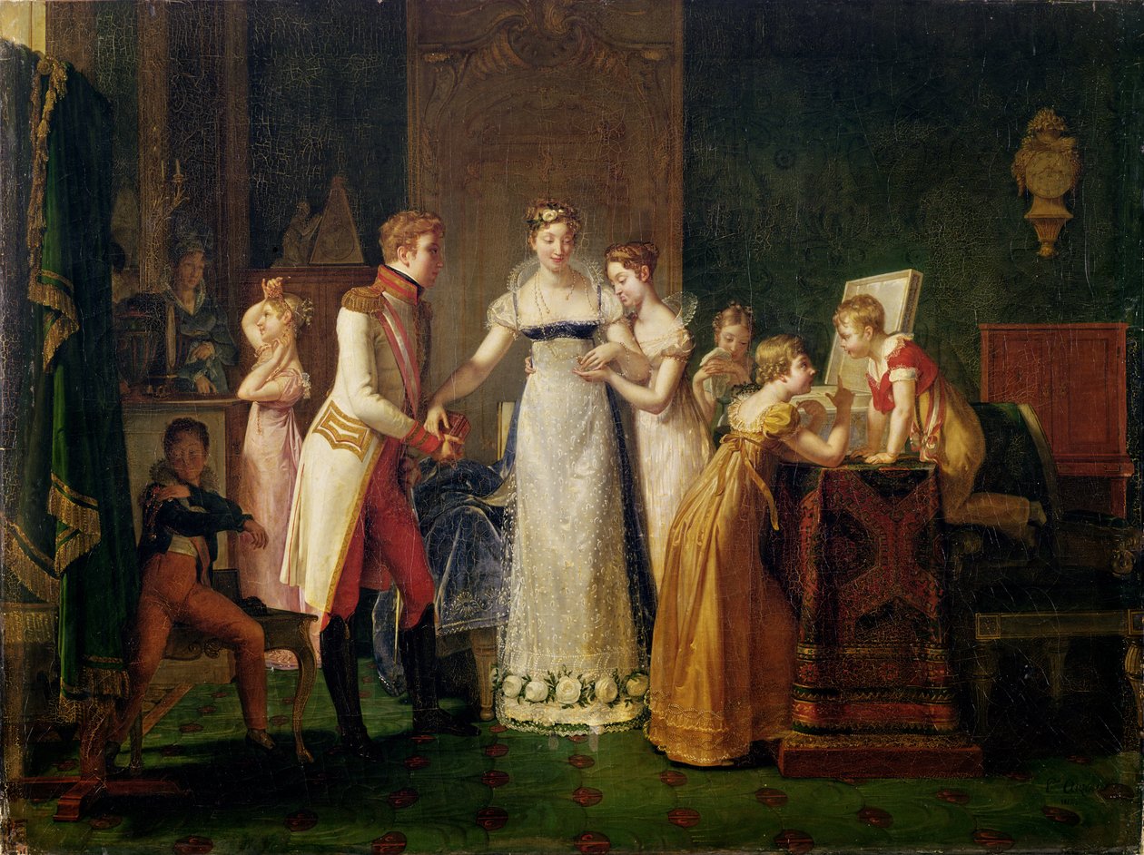 ماري لويز (1791-1847) من النمسا تودع عائلتها في فيينا ، 13 مارس 1810 ، 1812 بواسطة بولين أوزو