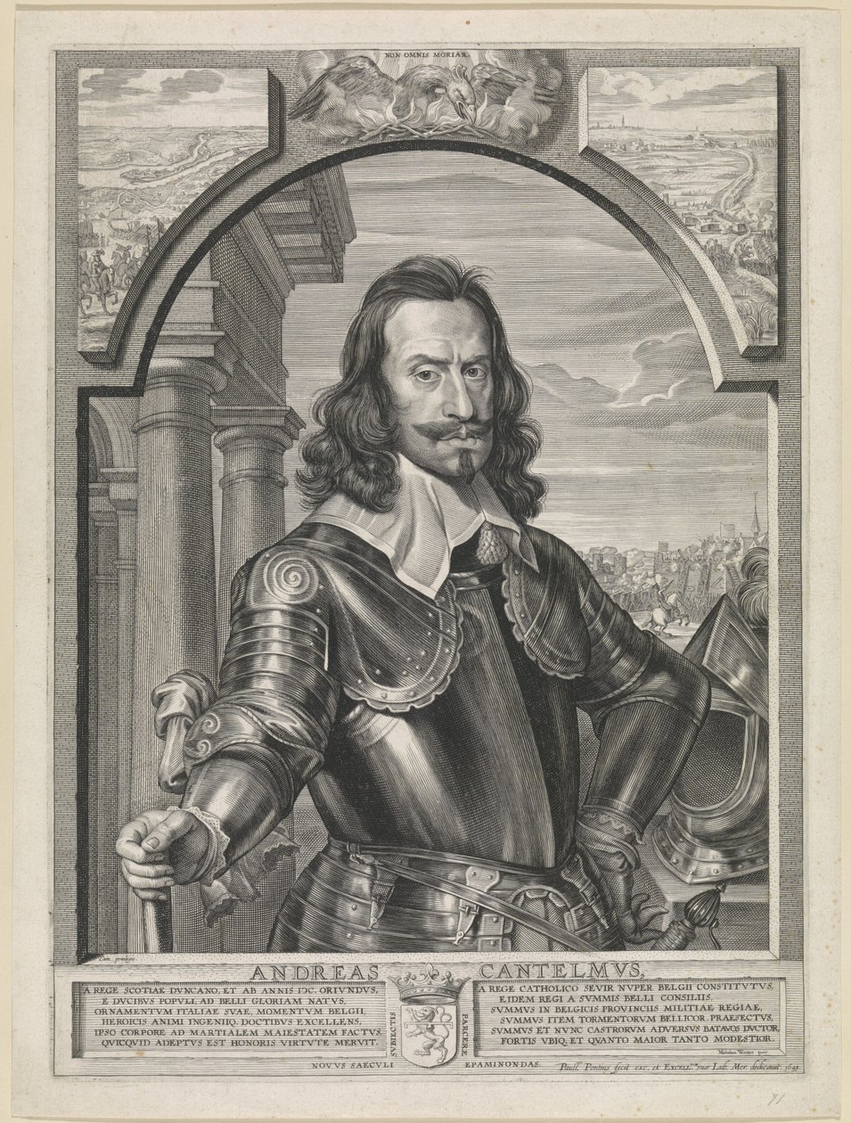 صورة منقوشة لأندرياس كانتيلمو بولس بونتيوس بعد مايكلينا ووتيرز (1643) بواسطة بول بونتيوس