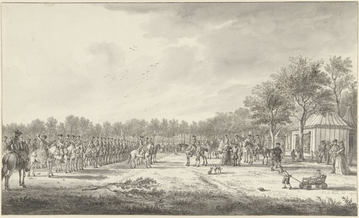 تمثال لسلاح الفرسان للأمير ويليم الخامس في ماليفيلد في لاهاي ، 1770 بواسطة Paulus Constantijn la Fargue