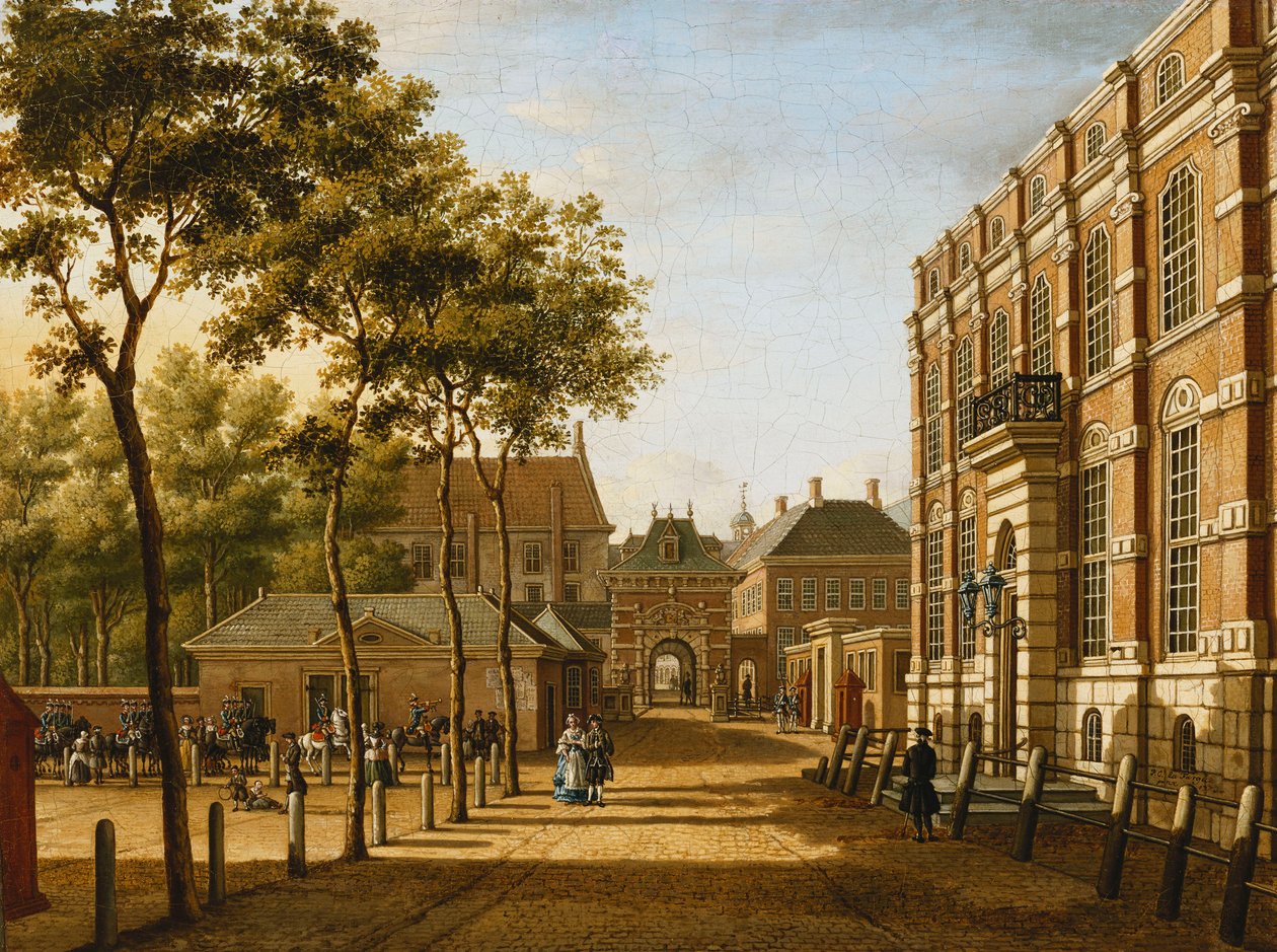 لاهاي: Mauritspoort و Binnenhof Seen Across the Plein ، 1773 بواسطة Paulus Constantijn la Fargue