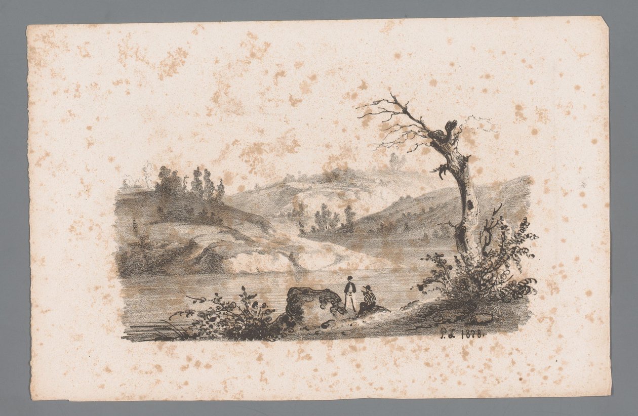 التلال والمناظر الطبيعية مع النهر مبادئ المناظر الطبيعية (عنوان السلسلة) Principes de paysages (عنوان السلسلة) بواسطة باولوس لوترز