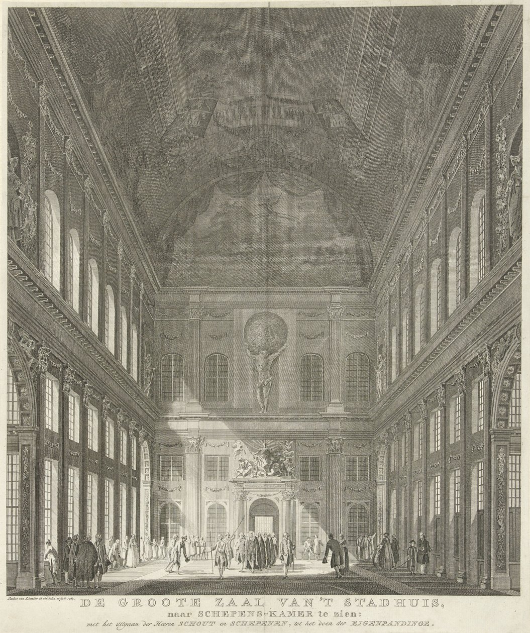 Civic Hall in the City Hall on Dam Square في أمستردام القاعة الكبرى في 