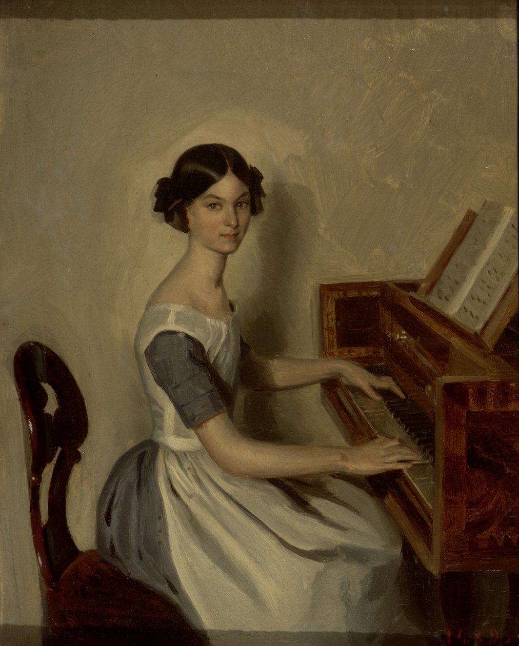 صورة ل Nadezhda P. Zhdanovich في البيانو ، 1849 بواسطة بافيل أندرييفيتش فيدوتوف