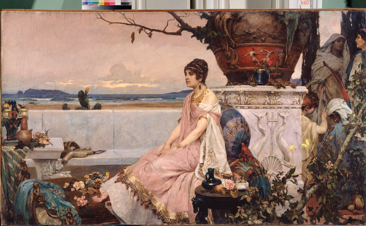 Femme romaine au puits (امرأة رومانية في البئر) - Peinture de Pavel Alexandrovich Svedomsky (Svedomski) (1849-1904) ، huile sur toile ، art russe بواسطة بافيل الكسندروفيتش سفيدومسكي