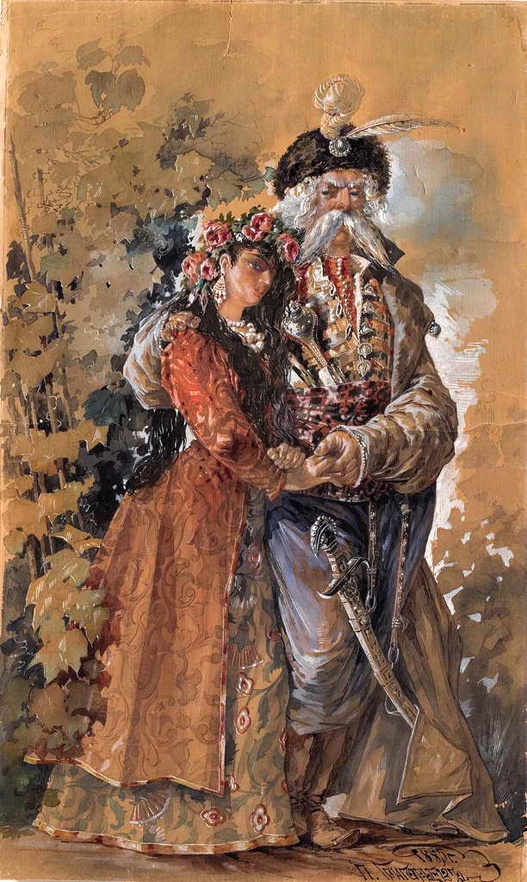 مازيبا مع ماريا ، 1885 بواسطة بافيل أليكسييفيتش غريغوريف