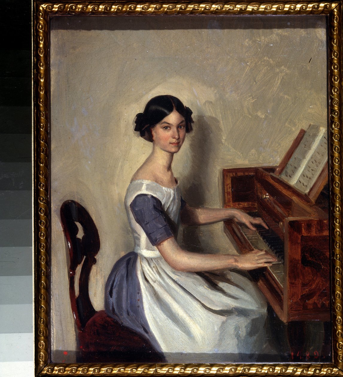 "" صورة لناديجدا جدانوفيتش عند Harpsichord "" لوحة رسمها بافل أندريفيتش فيدوتوف (1815-1852) 1849-1850 متحف الدولة الروسي في سانت بطرسبرغ بواسطة بافيل أندرييفيتش فيدوتوف