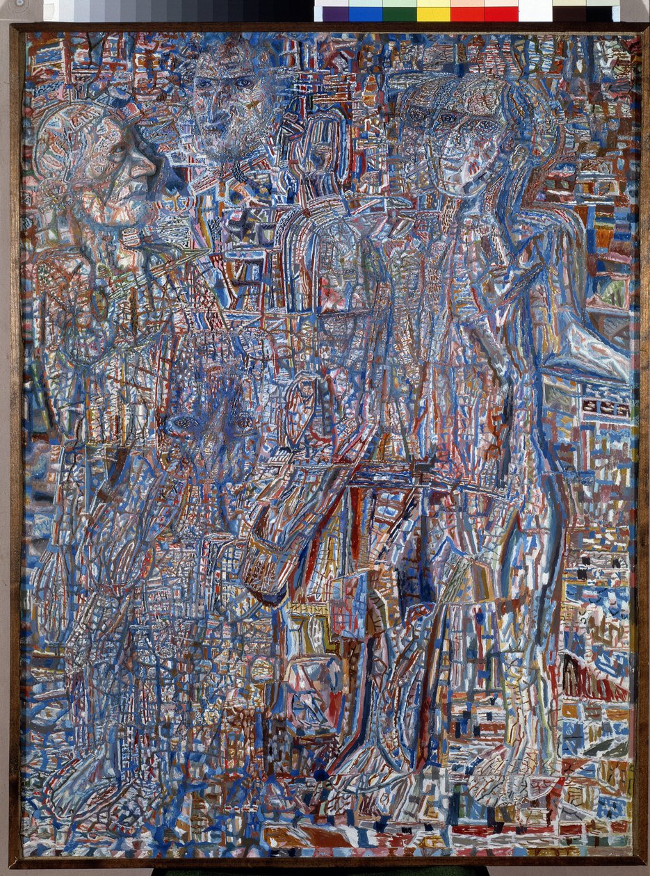 "الأشخاص" (الأشخاص) لوحة رسمها بافيل نيكولايفيتش فيلونوف (1883-1941) متحف الدولة الروسي 1930 ، سانت بطرسبرغ بواسطة بافيل نيكولايفيتش فيلونوف