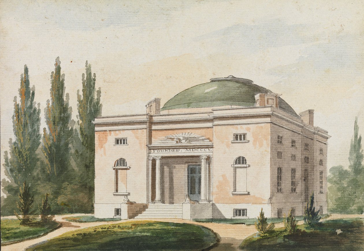أكاديمية بنسلفانيا للفنون الجميلة ، فيلادلفيا نسخة بعد نقش ... ، 1811-كاليفورنيا. 1813. بواسطة بافل بتروفيتش سفينين