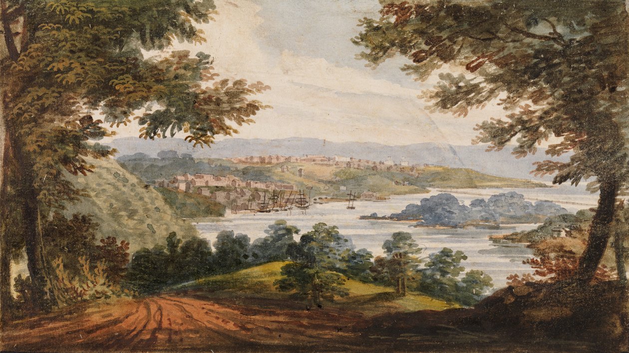 واشنطن وجورج تاون من طريق الإسكندرية ، 1811-كاليفورنيا. 1813. بواسطة بافل بتروفيتش سفينين