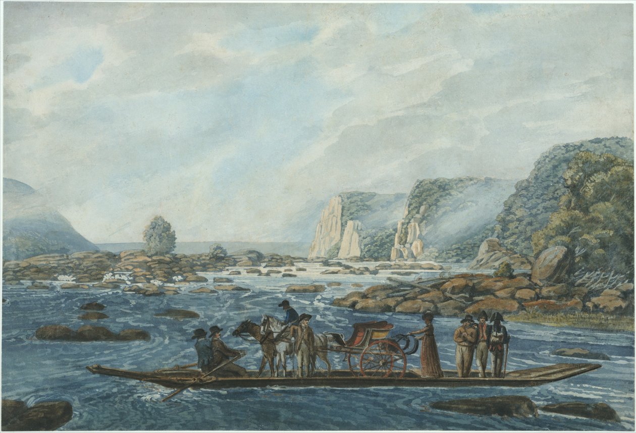 مشهد العبارة على Susquehanna في Wright's Ferry ، بالقرب من Havre de Grace بواسطة بافيل بتروفيتش سفينين