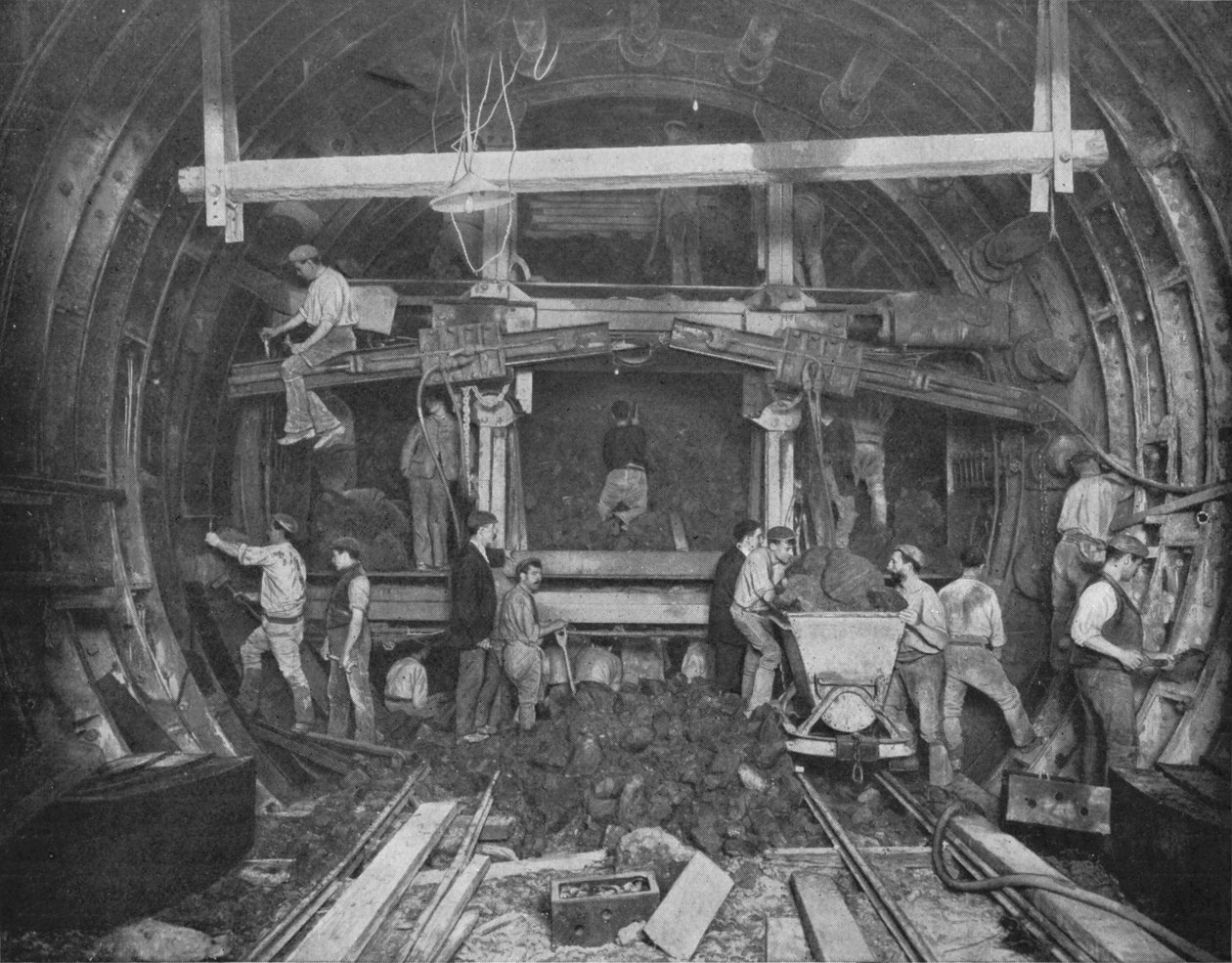 حفر خط سكة حديد أنبوبي ، Great Northern and City Railway ، لندن ، c1903 1903 بواسطة شركة بيرسون اند سون المحدودة