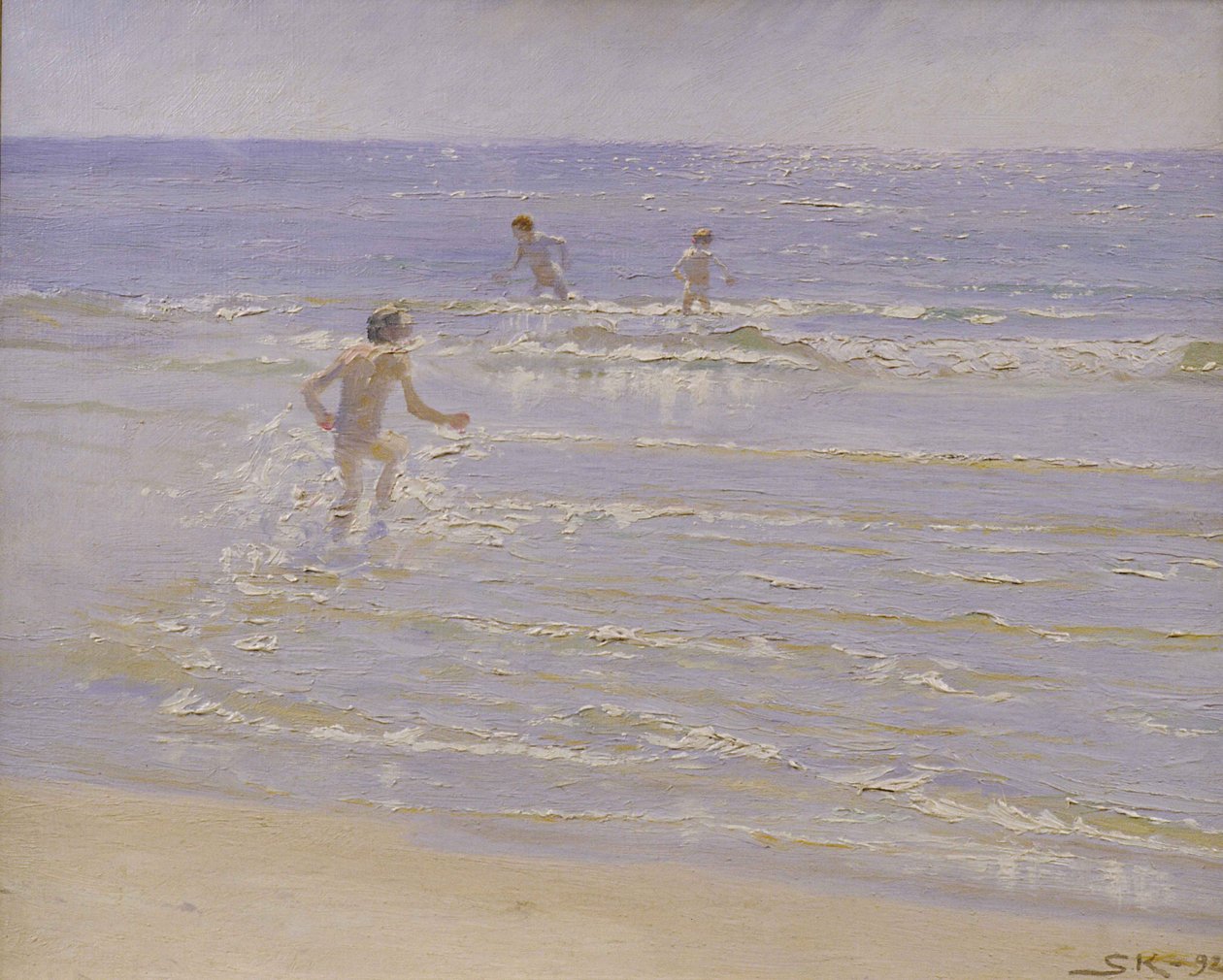 Sunshine at Skagen: Boys Swimming، 1892 (دراسة) بواسطة بيدير سيفيرين كروير