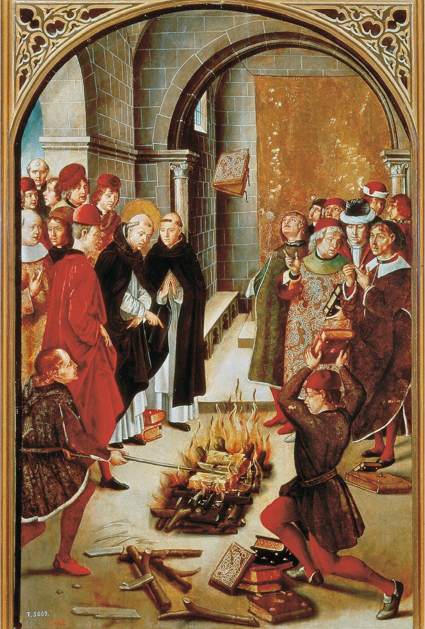 سانت دومينيك والألبيجينسيز (زيت على اللوح ، 1493-1499) بواسطة بيدرو بيروجويت