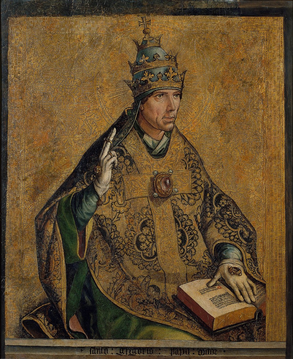 le Pape Gregoire Ier le Grand - القديس غريغوري الكبير - بيروجويتي ، بيدرو (1450-1503) - ج. 1495 - زيت على خشب - 85.5x70 - المتحف الوطني للفنون في كاتالونيا ، برشلونة بواسطة بيدرو بيروجويت