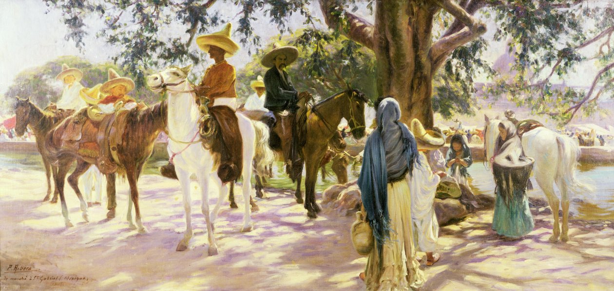يوم السوق في سان غابرييل (1909) ، المكسيك بواسطة بيدرو ريبيرا