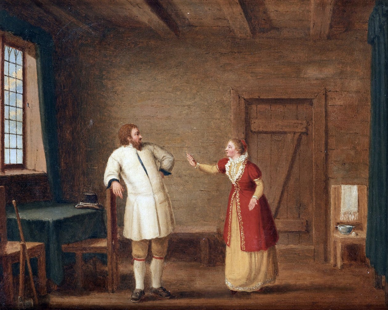 Le roi Gustave I Vasa (1496-1560) a Ornas - King Gustav Vasa in Ornaes par Hillestroem، Pehr (1732-1816). زيت على قماش ، مقاس 42x52 ، مجموعة خاصة بواسطة بير هيلستروم