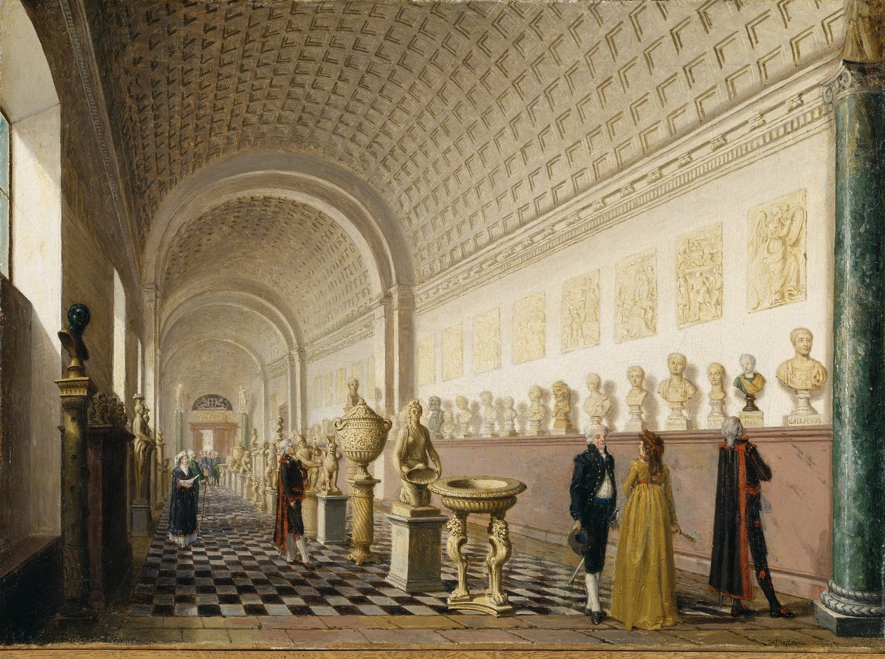 المعرض الداخلي للمتحف الملكي في القصر الملكي ، ستوكهولم ، 1796 بواسطة بير هيلستروم