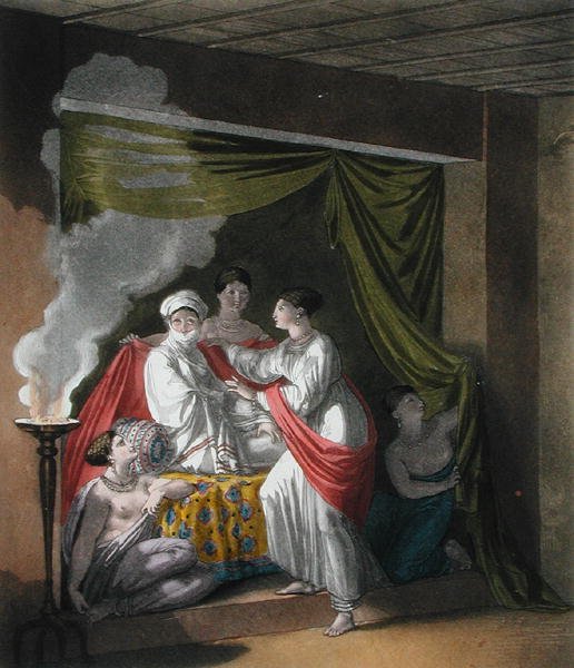 الأميرة أوروزو تيشاي من مدينة أدوا ، الحبشة ونسائها ، اللوحة 13 من "Le Costume Ancien et Moderne" لجول فيرارو ، محفور بواسطة جالو غالينا ، نُشر في الفترة ما بين 1820 و 30 ثانية (لون ليثو) بواسطة بيلاجيو (بعد) بالاجي