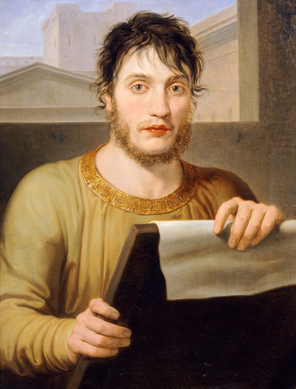 Giuseppe Guizzardi in antique dress, by Pelagius Palagi (1775-1860), oil on canvas, 60x47 cm بواسطة Pelagio Palagi