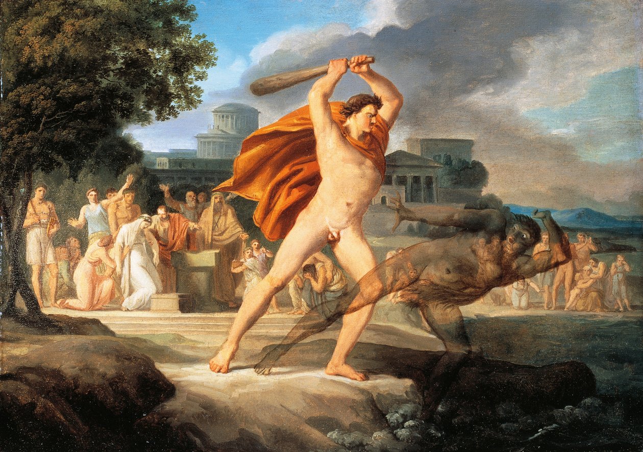 هرقل يهزم ثاناتوس (زيت على قماش) بواسطة Pelagio Palagi