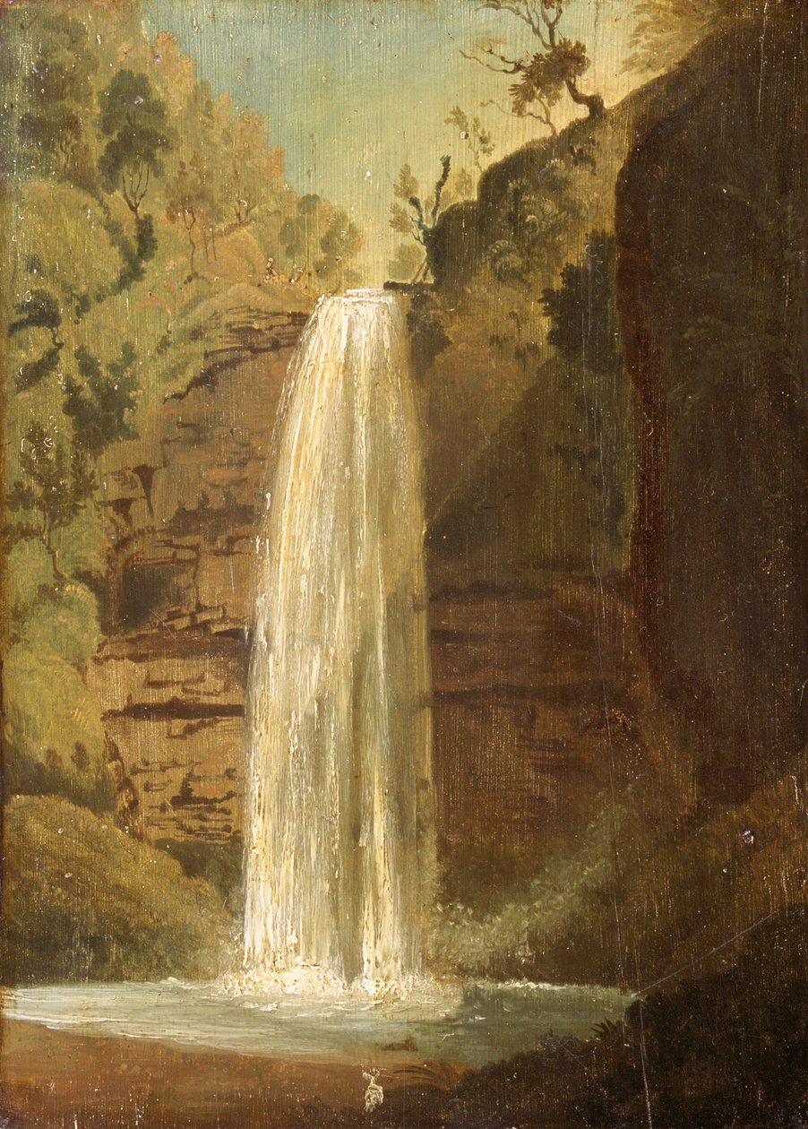 Sgwd yr Henryd ، Vale of Neath ، 1819. بواسطة بنري ويليامز