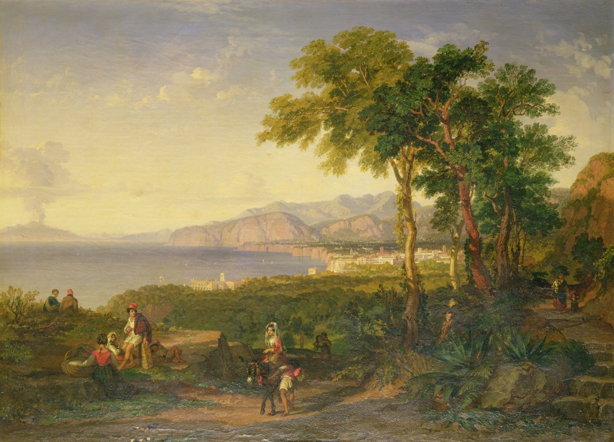 خليج ساليرنو ، 1820-30 (زيت على قماش) بواسطة بنري ويليامز