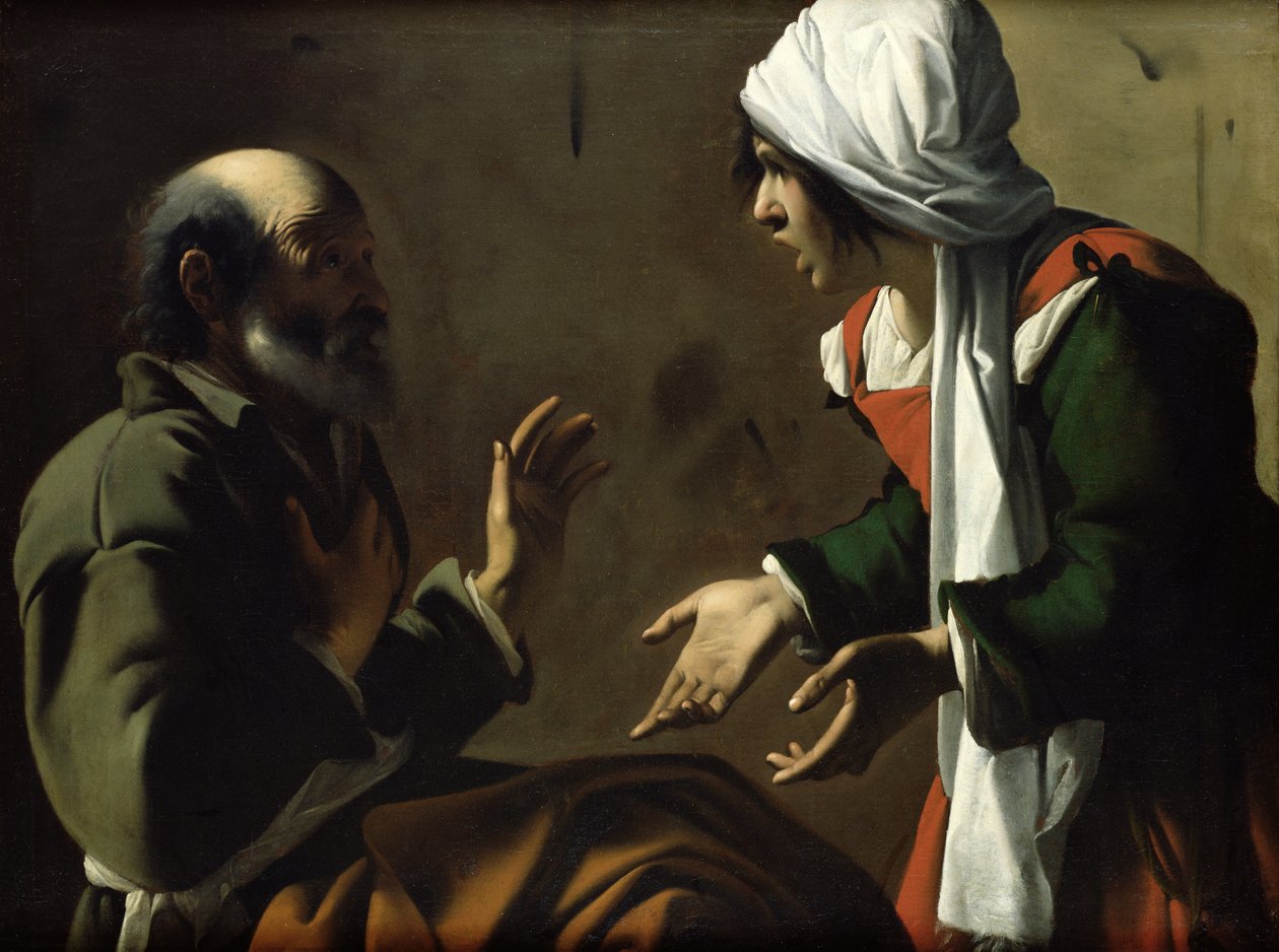 إنكار القديس بطرس بواسطة Pensionante de Saraceni