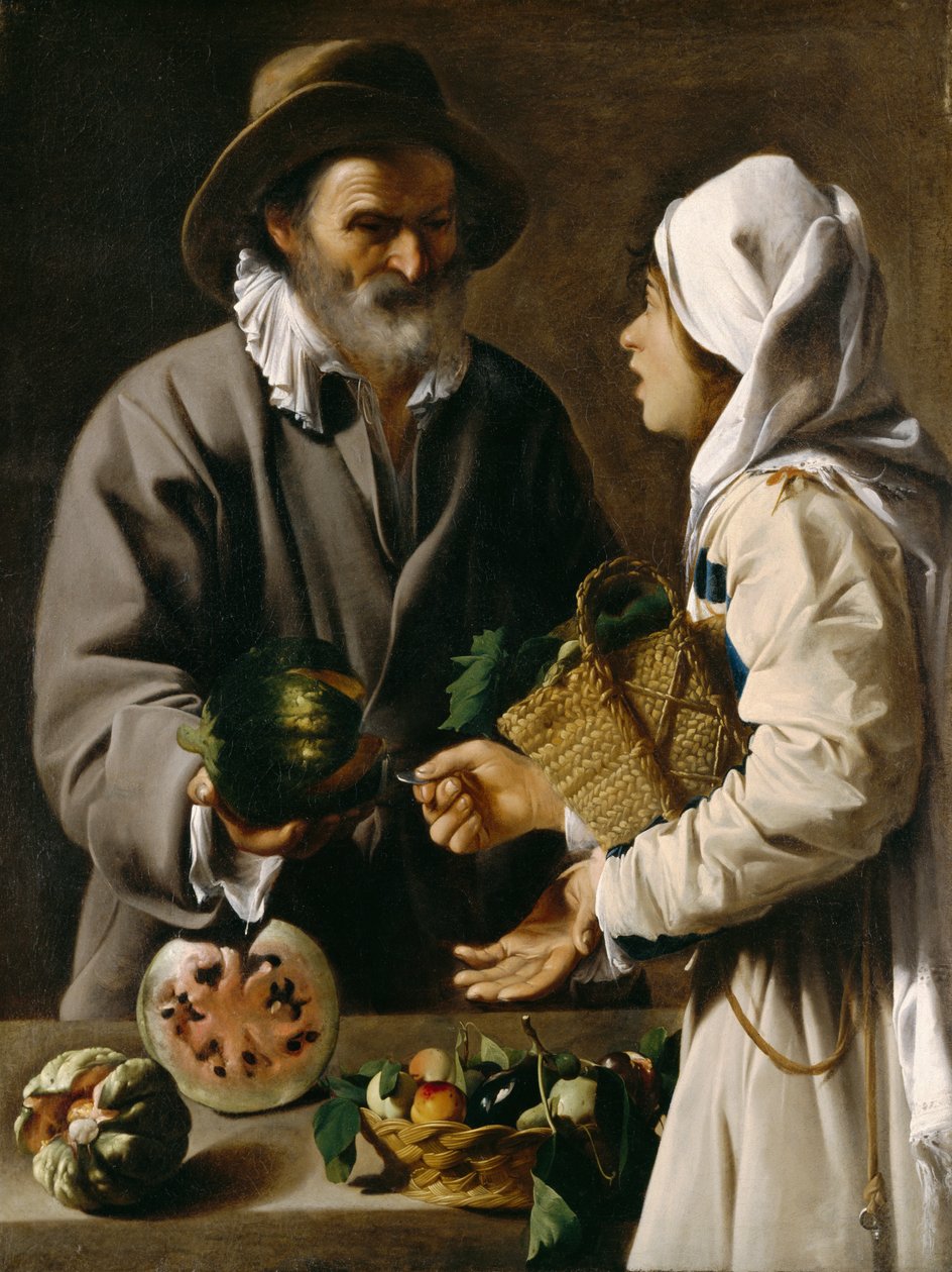 بائع الفاكهة ، c.1615-20 بواسطة Pensionante de Saraceni