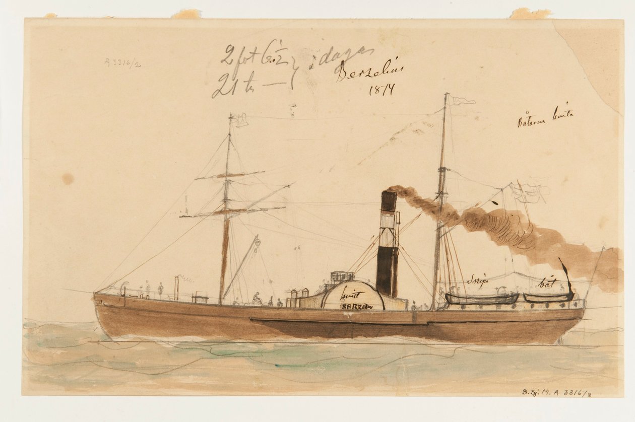 Hjulangfartyget BERZELIUS بواسطة Per Wilhelm Cedergren