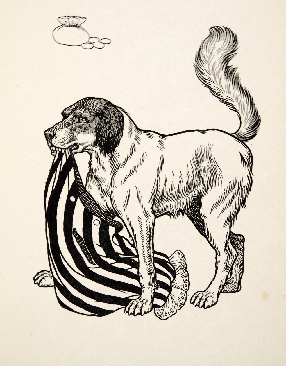 A Good FInder ، من مائة حكاية من الحيوانات ، حانة. 1924 (نقش) بواسطة بيرسي جيه. بيلينجشيرست