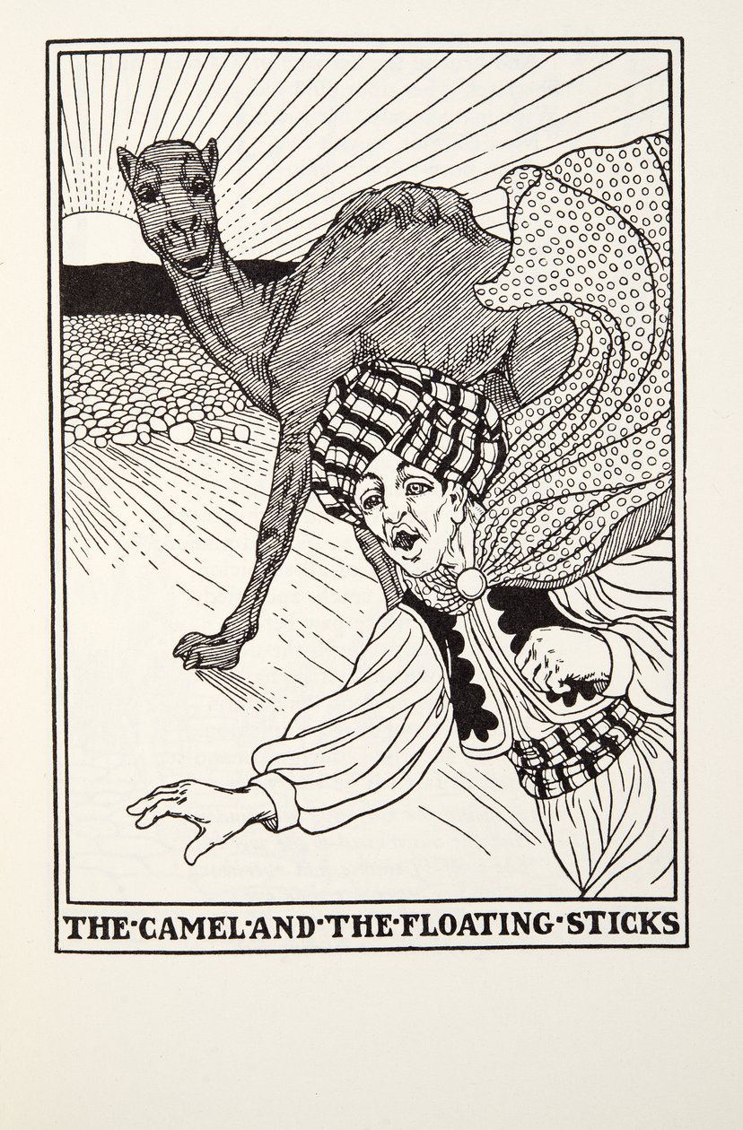 الجمل والعصي العائمة ، من Fontaine Fables ، حانة. 1905 بواسطة بيرسي جيه. بيلينجشيرست