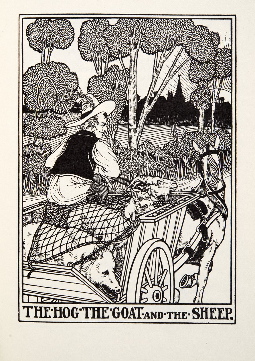 الخنزير ، الماعز والأغنام ، من Fontaine Fables ، حانة. 1905 بواسطة بيرسي جيه. بيلينجشيرست