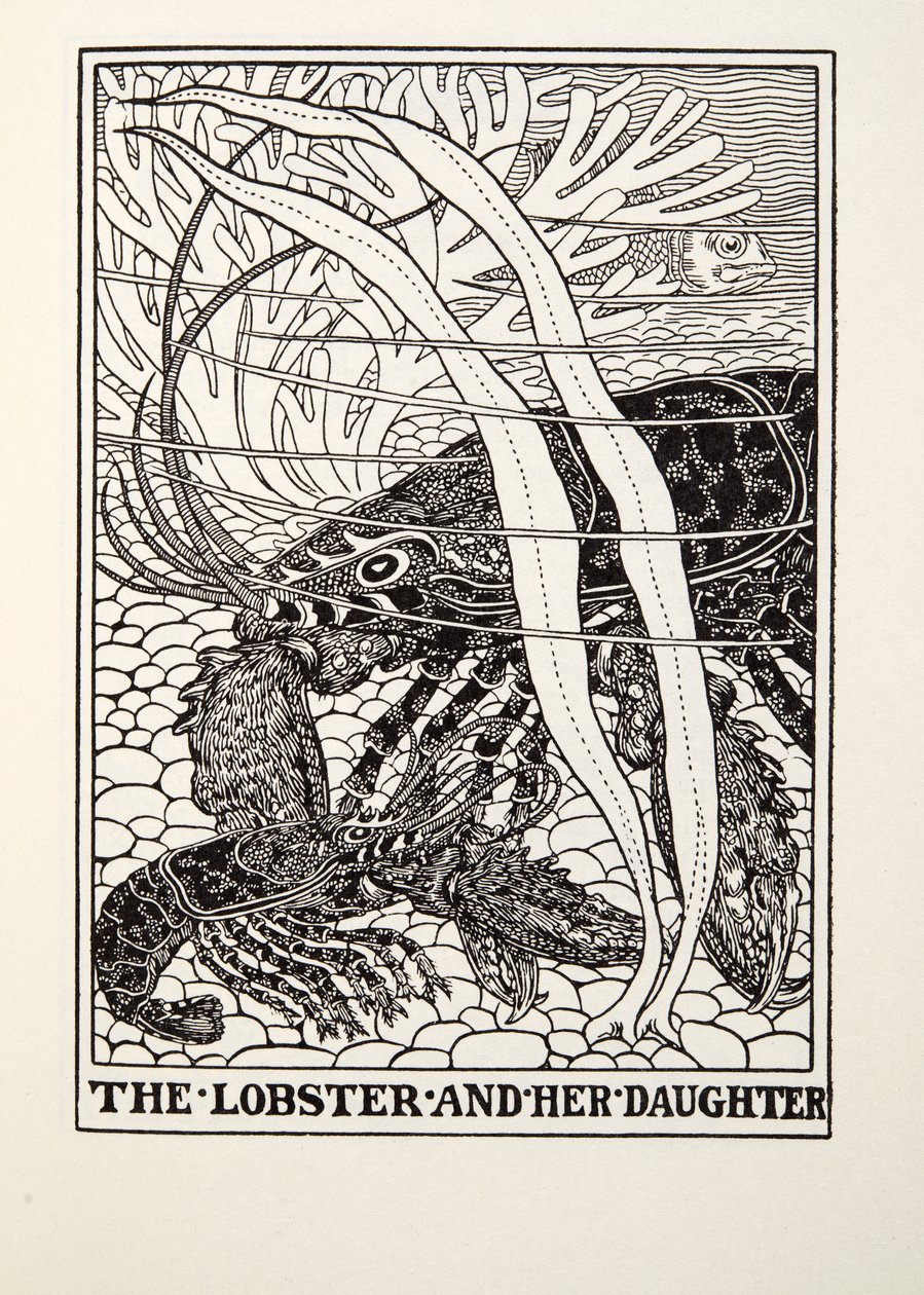 جراد البحر وابنتها ، من حانة Fontaine Fables ، الحانة. 1905 بواسطة بيرسي جيه. بيلينجشيرست