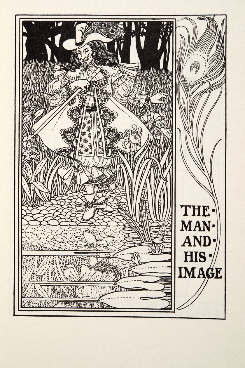 الرجل وصورته ، من Fontaine Fables ، حانة. 1905 (نقش) بواسطة بيرسي جيه. بيلينجشيرست