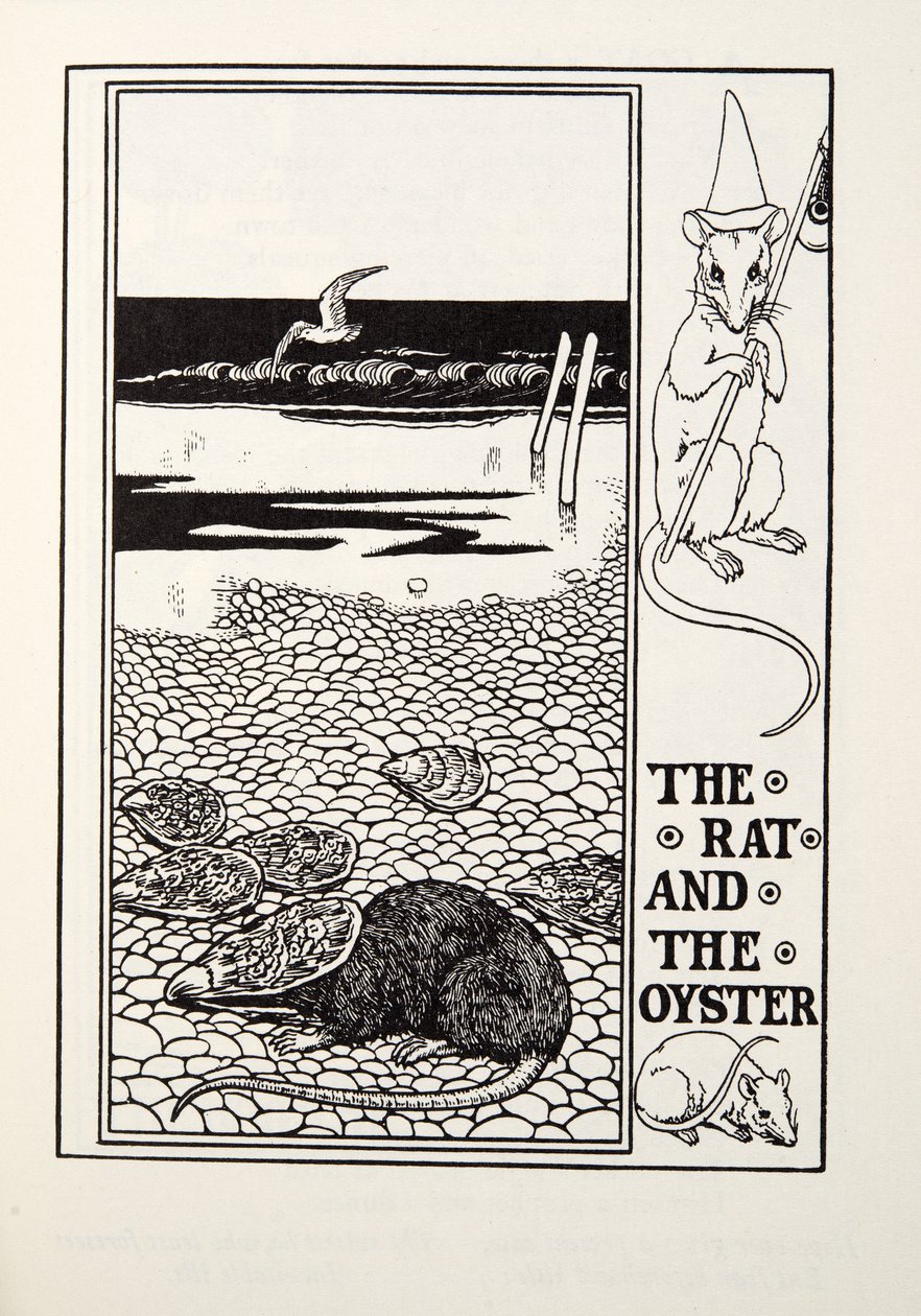 الجرذ والمحار ، من Fontaine Fables ، حانة. 1905 بواسطة بيرسي جيه. بيلينجشيرست