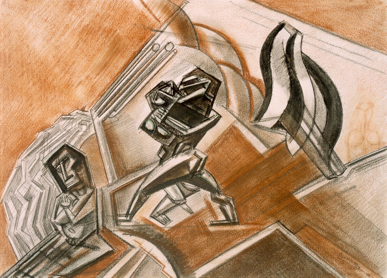 القتال رقم 3 ، 1914. بواسطة بيرسي ويندهام لويس